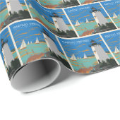 Papier Cadeau Vignoble de Martha, Massachusetts | Phare (Coin rond)