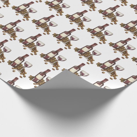 Papier Cadeau Vignoble Vignoble Bouteille Vignoble Dégustation (Coin)