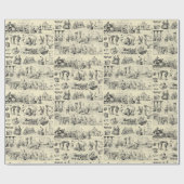 Papier Cadeau Vignoble vintage Motif (Plat)