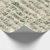 Papier Cadeau Vignoble vintage Motif (Coin)