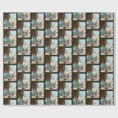 Papier Cadeau Viking Cat Blue Dragon (Plat)