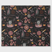 Papier Cadeau Viking motif design graphique transparent (Plat)