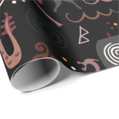 Papier Cadeau Viking motif design graphique transparent (Coin rond)