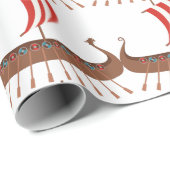 Papier Cadeau Viking Ship (Coin rond)