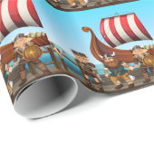 Papier Cadeau Vikings (Coin rond)