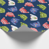 Papier Cadeau Vilain motif de Noël moche (Coin)