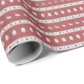 Papier Cadeau Vilain Noël Chic Rouge (Coin rond)