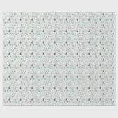 Papier Cadeau Village de Noël Maisons Arbres Noël (Plat)