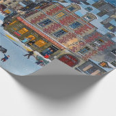 Papier Cadeau Village de Noël victorien vintage (Coin)