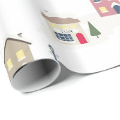 Papier Cadeau Village de vacances (Coin rond)