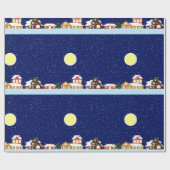 Papier Cadeau Village d'hiver (Plat)