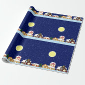 Papier Cadeau Village d'hiver (Déroulé)