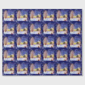 Papier Cadeau Village en hiver (Plat)