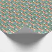 Papier Cadeau Ville de Noël en bleu ardoise (Coin)