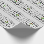 Papier Cadeau Ville de Springfield Vacances Wreath (Coin)