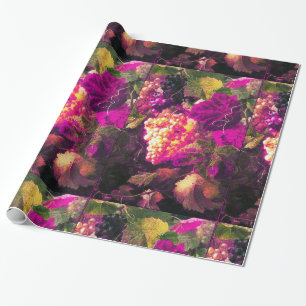 PAPIER CADEAU VILLE DE VIN VIGNOBLE VIN VIGNOBLE FÊTE DE DÉGUSTA