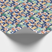 Papier Cadeau Ville d'hiver victorienne : Motif de Noël (Coin)