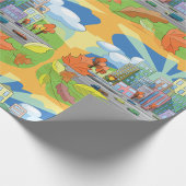 Papier Cadeau Ville En Automne