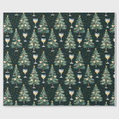 Papier Cadeau Vin blanc de Noël (Plat)