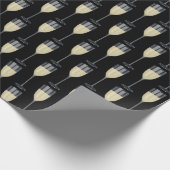 Papier Cadeau vin blanc en verre sur noir (Coin)