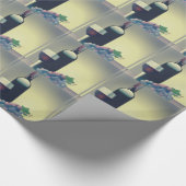 Papier Cadeau Vin Bouteille et raisins Design Papier à enveloppe (Coin)