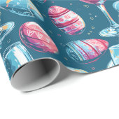 Papier Cadeau Vin de Pâques (Coin rond)