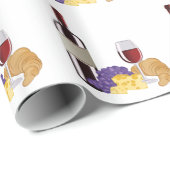 Papier Cadeau Vin et fromage (Coin rond)