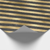 Papier Cadeau Vin gris foncé et Grunge d'or (Coin)