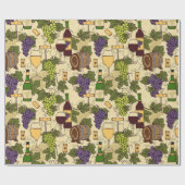 Papier Cadeau Vin Lover Vin Motif Vin (Plat)