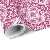 Papier Cadeau Vin Mandala (Coin rond)