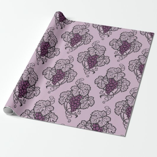 Papier Cadeau Vin pourpre et prune (Déroulé)