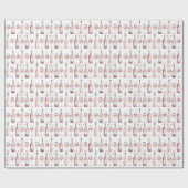 Papier Cadeau Vin rosé élégant couleur rose blush (Plat)