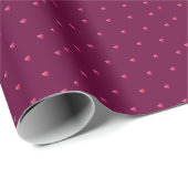 Papier Cadeau Vin subtil Rouge Valentin (Coin rond)