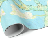 Papier Cadeau Vincent Van Gogh Almond Blossoms : Aqua (Coin rond)