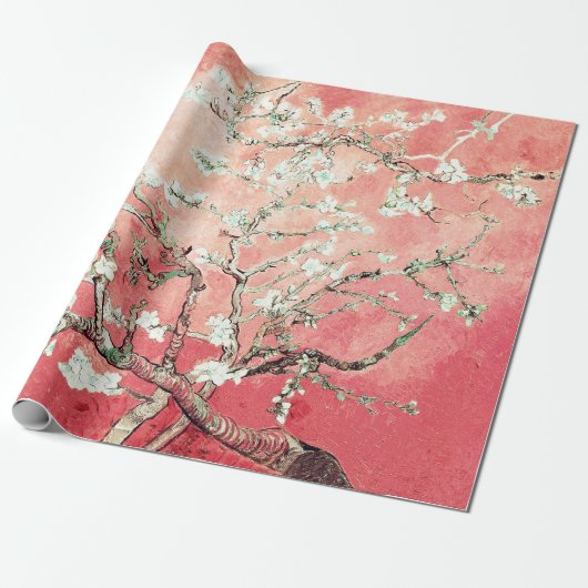 Papier Cadeau Vincent Van Gogh Almond Blossoms Pinky Peach (Déroulé)