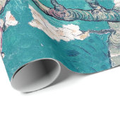 Papier Cadeau Vincent Van Gogh Almond Blossoms Turquoise (Coin rond)