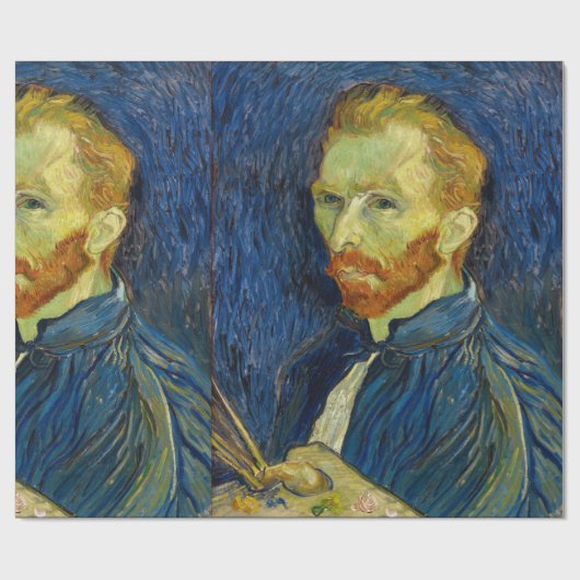 Papier Cadeau Vincent Van Gogh Autoportrait Avec Palette (Plat)