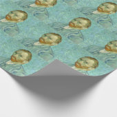 Papier Cadeau Vincent Van Gogh Autoportrait Blue Arrière - plan (Coin)