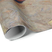 Papier Cadeau Vincent van Gogh - Bateaux de pêche sur la plage (Coin rond)