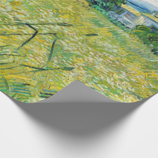Papier Cadeau Vincent van Gogh - Champ de blé vert avec Cypress (Coin)