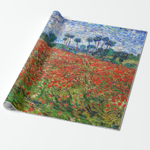 Papier Cadeau Vincent van Gogh - Champ de coquelicots