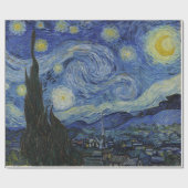 Papier Cadeau Vincent Van Gogh Chef-d'oeuvre de nuit Starry (Plat)