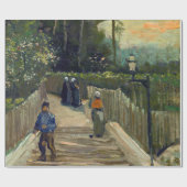 Papier Cadeau Vincent van Gogh - Chemin en pente à Montmartre (Plat)