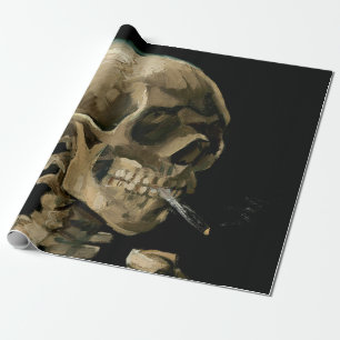 Papier Cadeau Vincent van Gogh - Crâne avec cigarette allumée