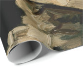 Papier Cadeau Vincent van Gogh - Crâne avec cigarette brûlante (Coin rond)