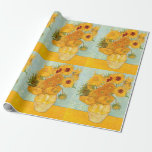 Papier Cadeau Vincent Van Gogh Douze tournesols dans un vase Art<br><div class="desc">Vincent Van Gogh Douze tournesols en papier d'art vase</div>