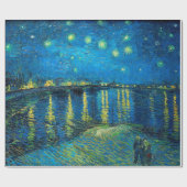 Papier Cadeau Vincent Van Gogh Étape Nuit Sur Le Rhône (Plat)