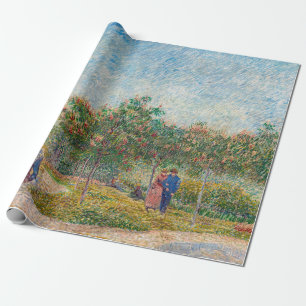 Papier Cadeau Vincent van Gogh - Jardin à Montmarte avec amoureu