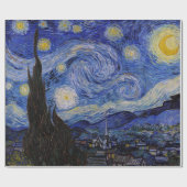 Papier Cadeau Vincent Van Gogh - La nuit étoilée (Plat)