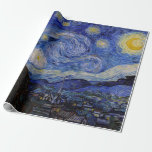 Papier Cadeau Vincent Van Gogh - La nuit étoilée<br><div class="desc">The Starry Night / La nuit etoilee - Vincent Van Gogh en 1889</div>